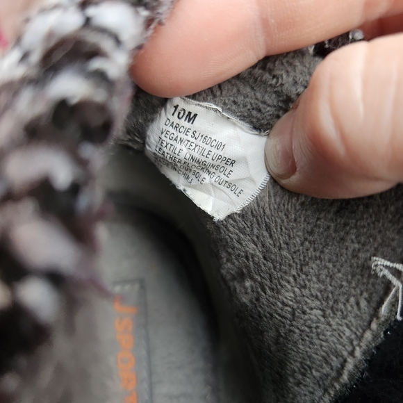 JSport Darcie Black Lined Ankle Sweater Boots - Picture 9 of 13